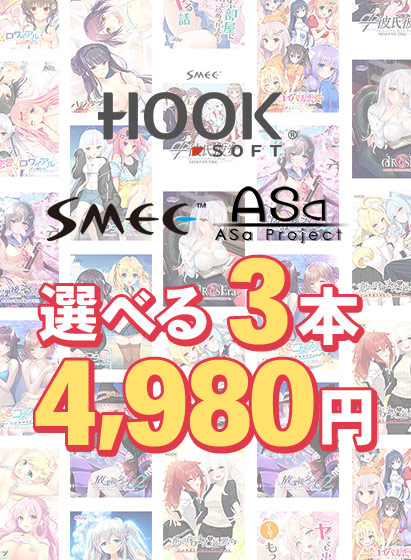 【まとめ買い】HOOKSOFT・SMEE・ASaProject選べるFD3本4,980円 第2弾