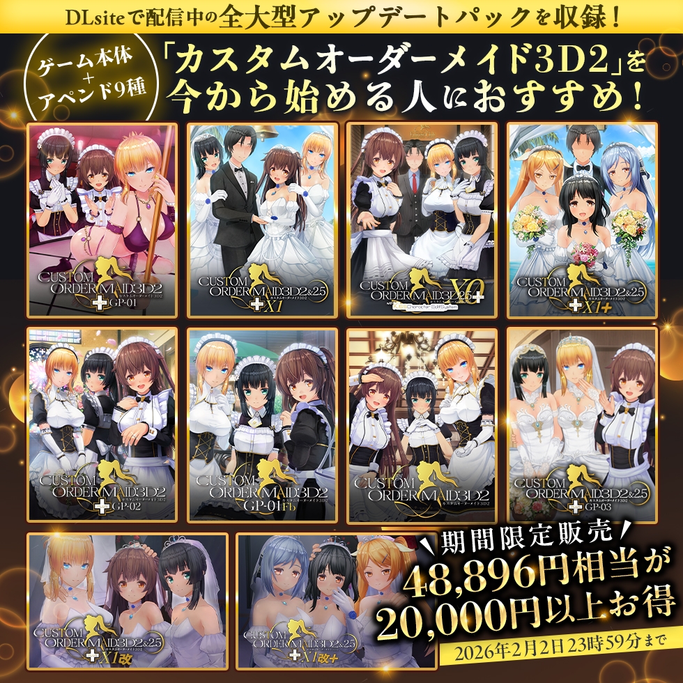 【期間限定】カスタムオーダーメイド3D2 アペンド9種類付パック